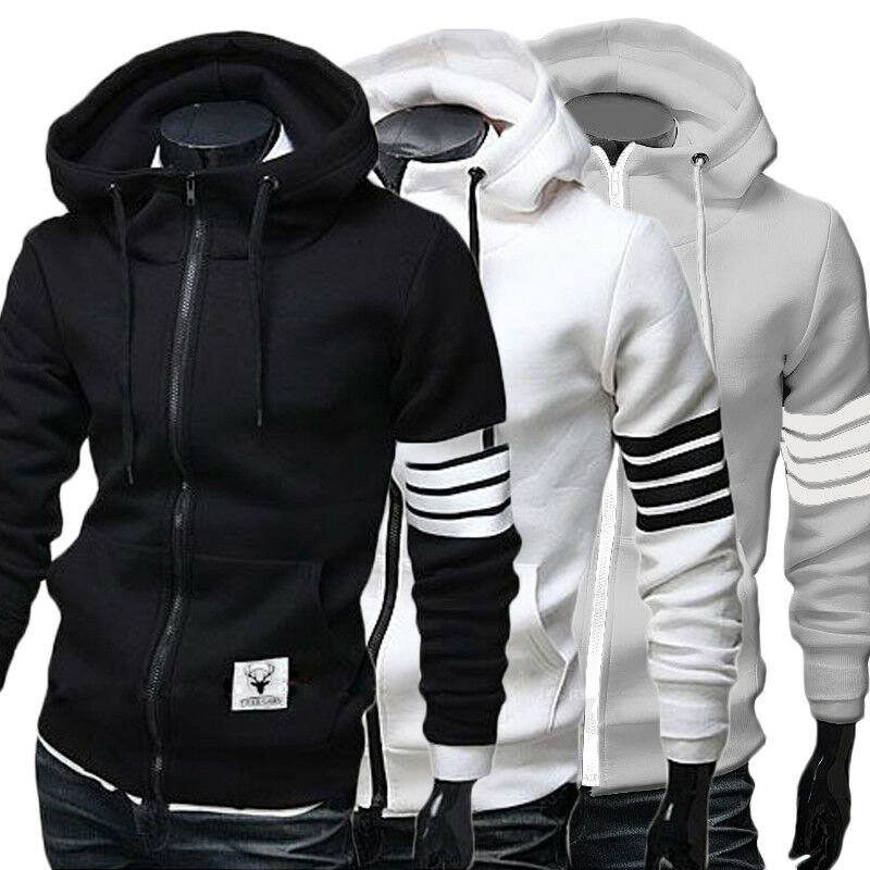 Men's Winter Slim Hoodie Warm Hooded Sweatshirt Coat Jacket Outwear Sweater Tops