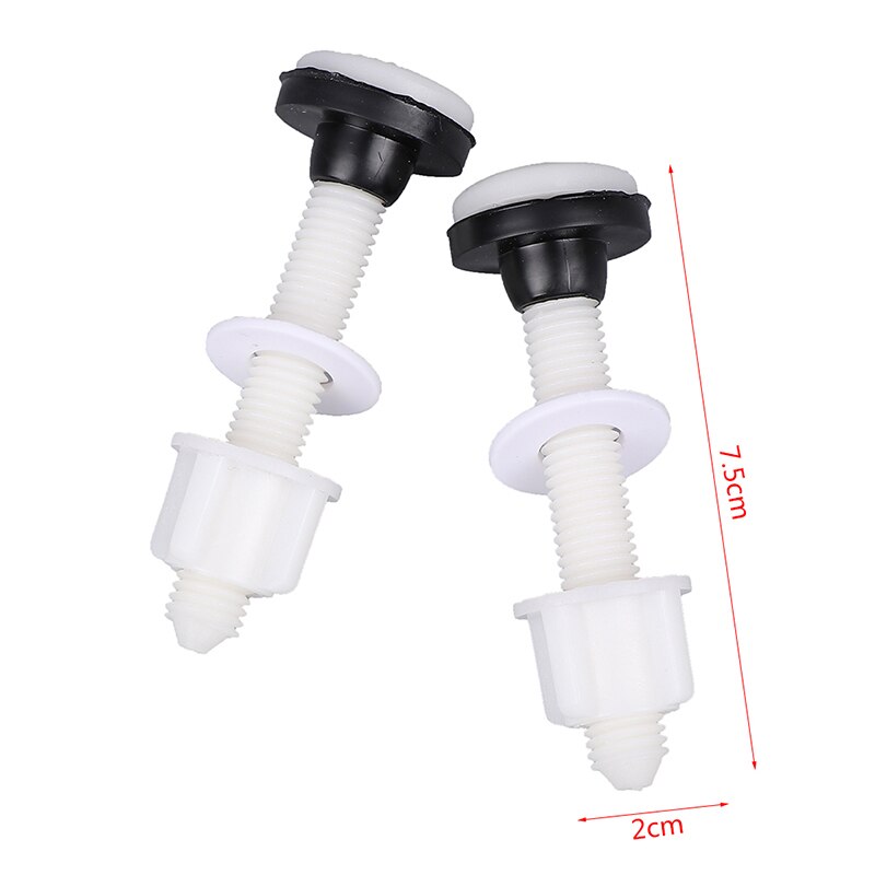 2pcs Toilet Seat Hinge Bolts Screw Fixing Fitting Kit Toilet Seat Plastic Fastener Repair Accessories