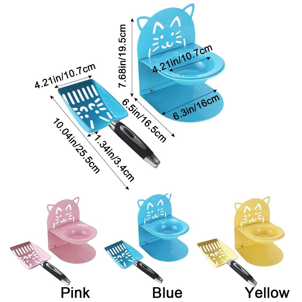 Miska dla kota ze stali nierdzewnej na wysokim stojaku, naukowy stabilizator szyi, antypoślizgowa miska dla kota na wysokich nóżkach, odłączana z łopatką robić kuwety.