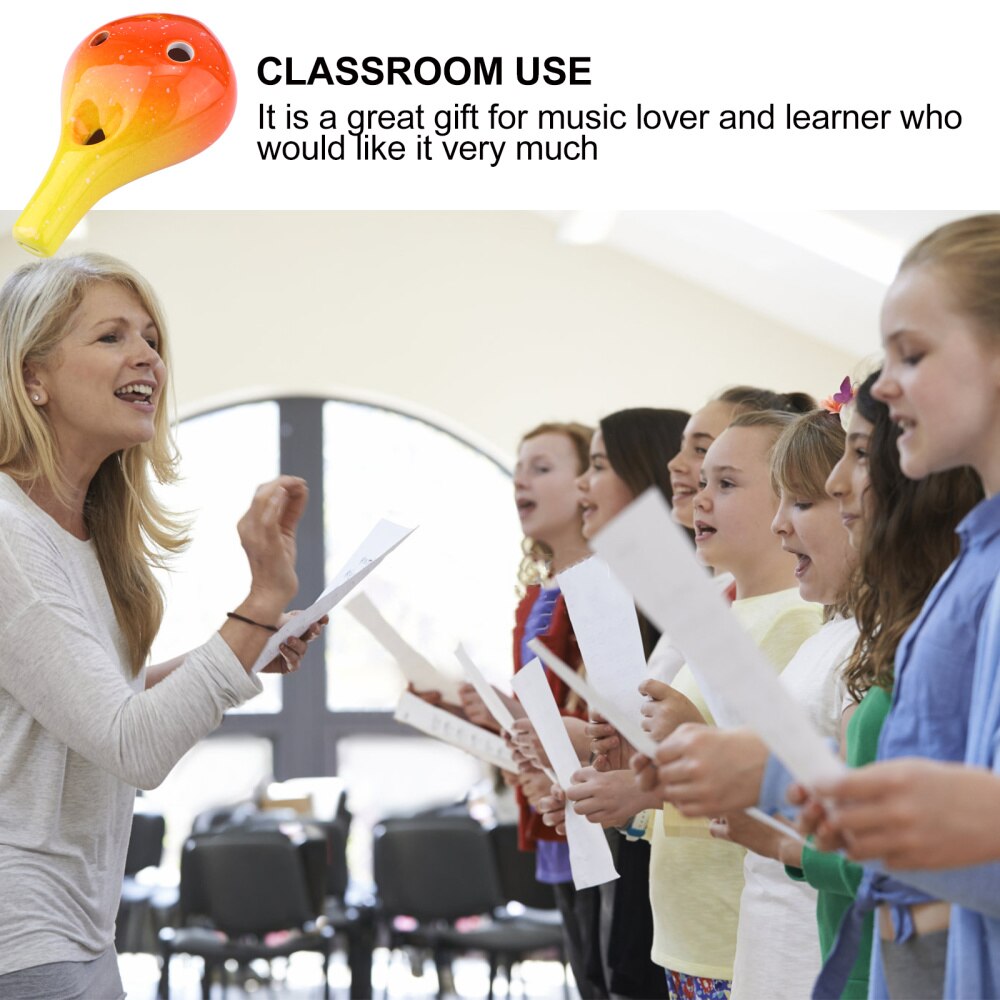 Bottle Style Ocarina 6 Holes Ceramic Ocarina Beginner Musical Instrument