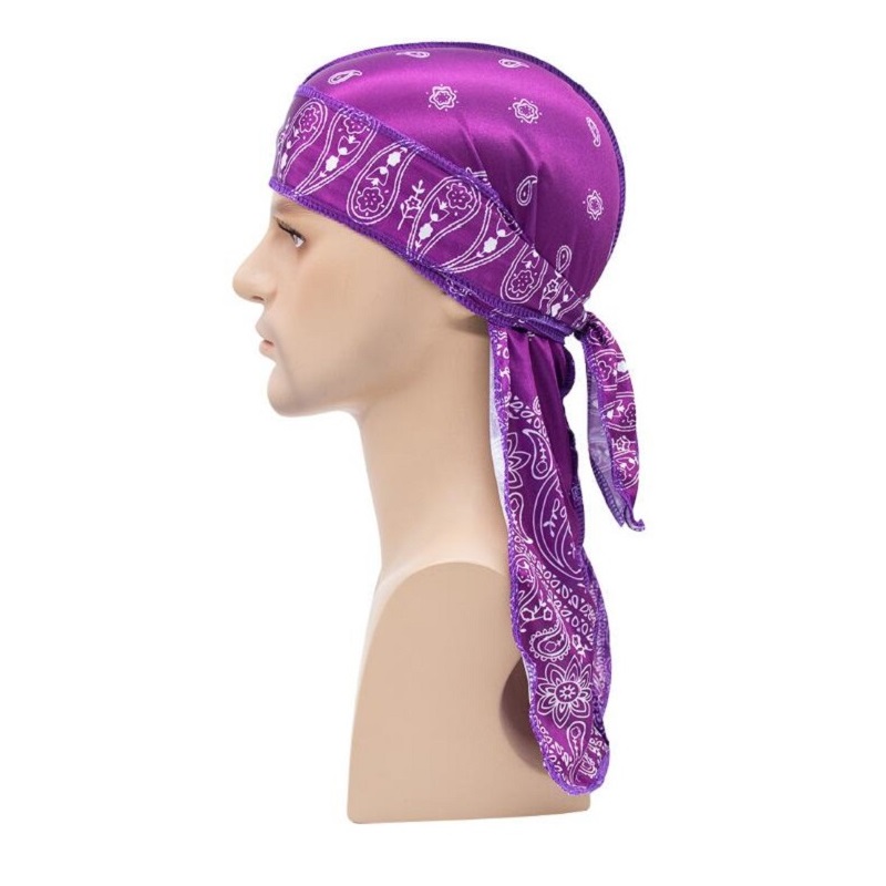 Custom Unisex Silky Durags Satin Silk Bandana Durag Headwrap Durag