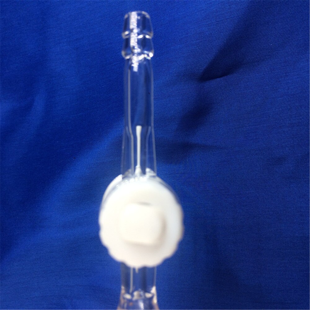 Adaptateur de vide en verre droit avec raccord de tuyau, robinet d'arrêt de laboratoire 24/40