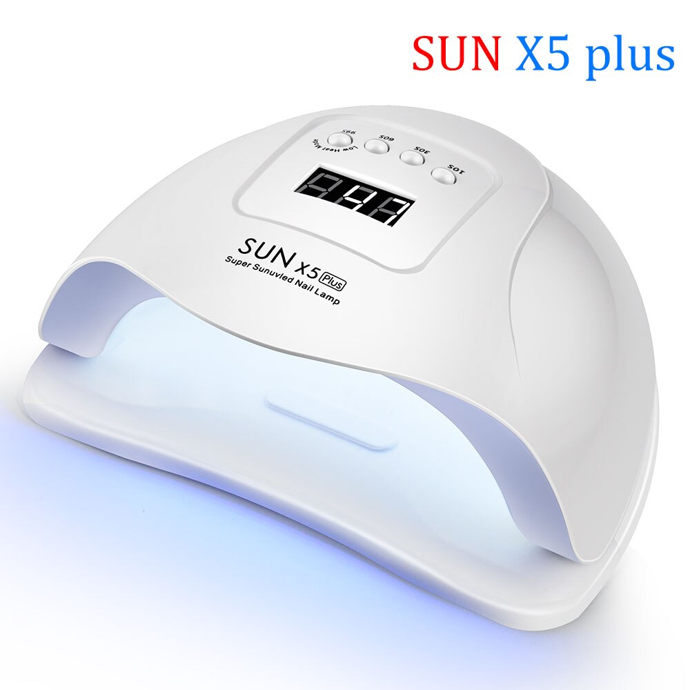 Lampe UV LED pour séchage de vernis à ongles, 120W, 57 pièces, avec capteur intelligent, affichage LCD, pour tout Gel, outil d&#39;art des ongles: 54W SUNX5 PLUS