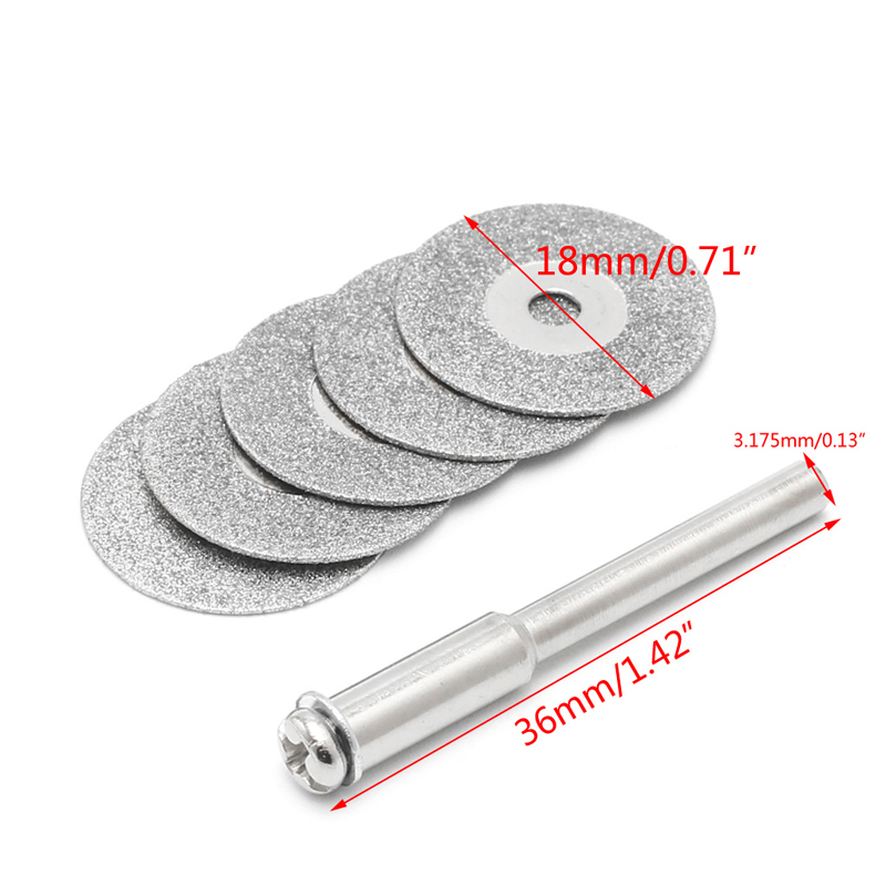 Diamant Zaagschijf Set - 5 Stuks - 20-30mm - Dremel Accessoire - Vernikkeld Staal