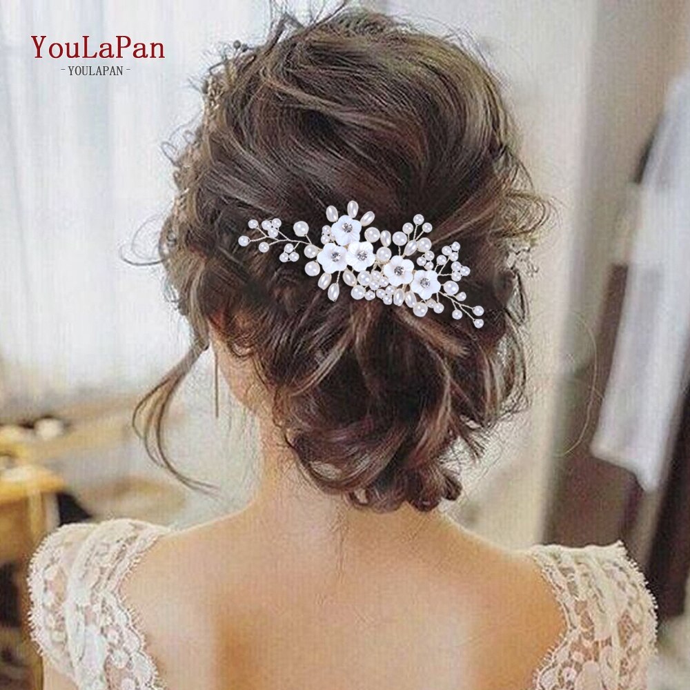 Youlapan Bruiloft Bruids Kammen Parel Bruids Tiara Bruids Haaraccessoires Bruiloft Haar Sieraden Bruiloft Haar Kam HP162