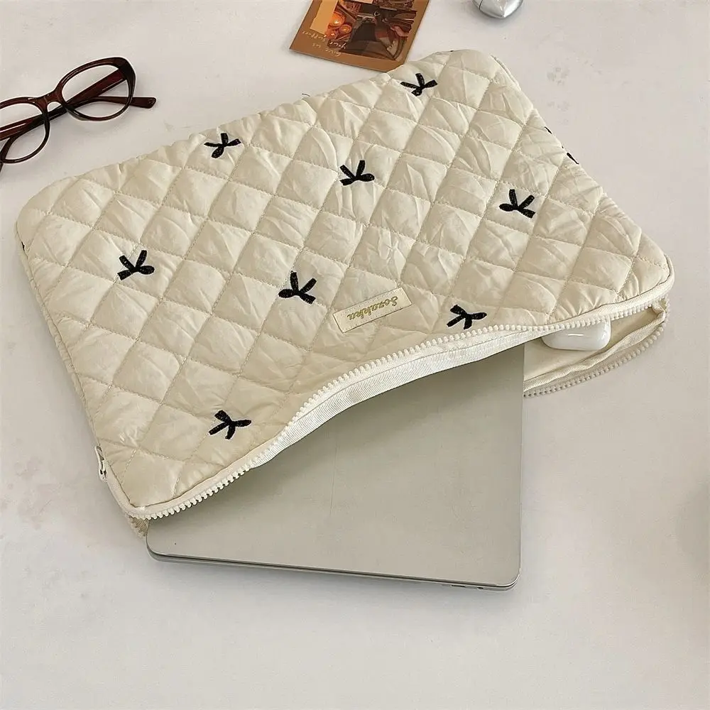 Universele Konijn Laptop Sleeve Case 11/13/15 inch Gebroken Bloemen Laptoptas Strik Schokbestendig Tablet Beschermhoes