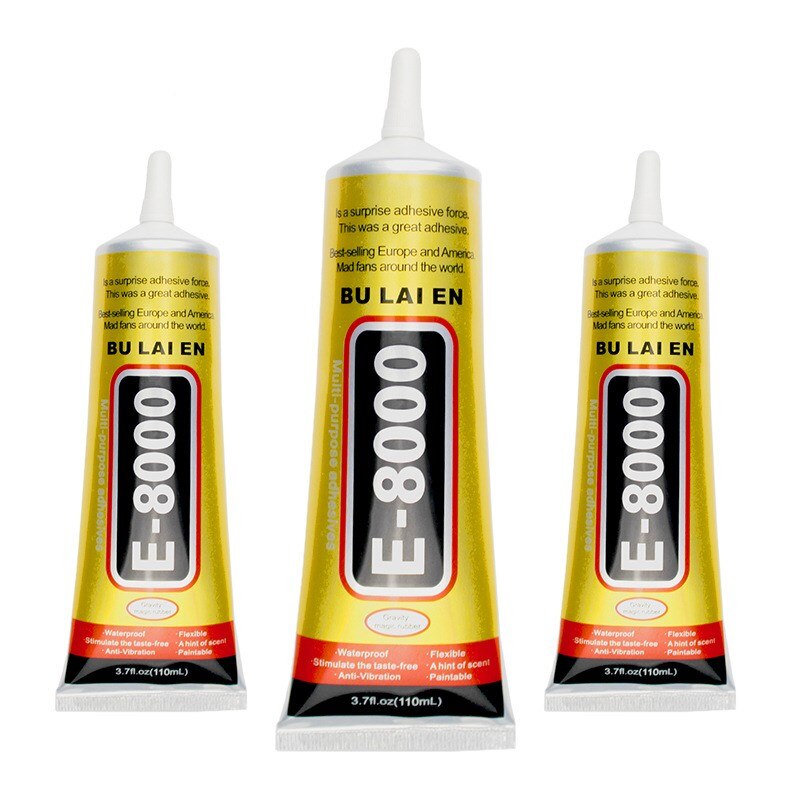 1pc 50ml e -8000 multipurpose industriellt självhäftande strass och nagelgel  e8000 för gör-det-själv-telefonram fix skärmglas pvc-lim