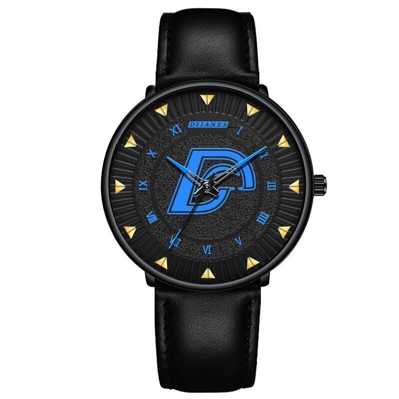 Minimalistische Mannen Mode Ultra Dunne Horloges Eenvoudige Mannen Business Roestvrijstalen Gaas Riem Quartz Horloge Relogio Masculino: L Black Blue