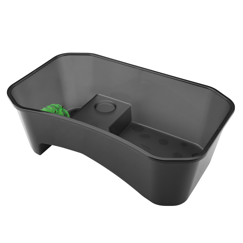 Tanque de peces portátil de plástico abierto para acuario, caja de cría de tortugas, filtro desmontable, caja de apoyo para tortugas, Reptiles y lagartijas