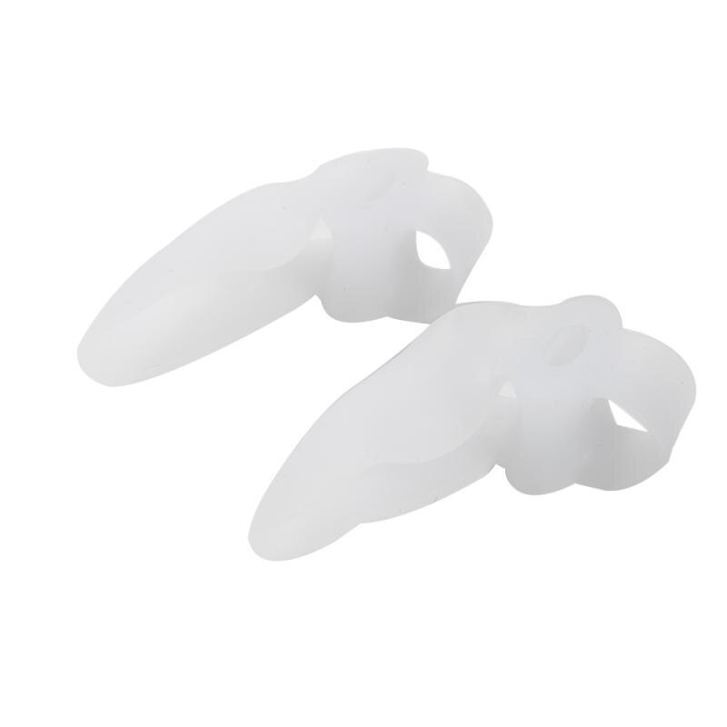 2Stck/1 Paar Doppel See Zehe Separator Hallux Valgus Ballen Korrektor Orthesen Fuß Knochen Daumen Erzähler Korrektor: doppelt Loch