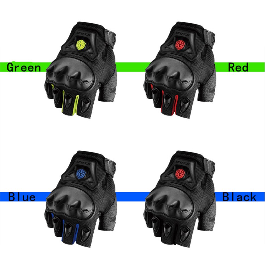 SCOYCO MC29D Half Hand Glove Motorcycle Protective Breathable Finger Fingerless Glove Anti-skip Cycling Grip Motorcycle Gloves