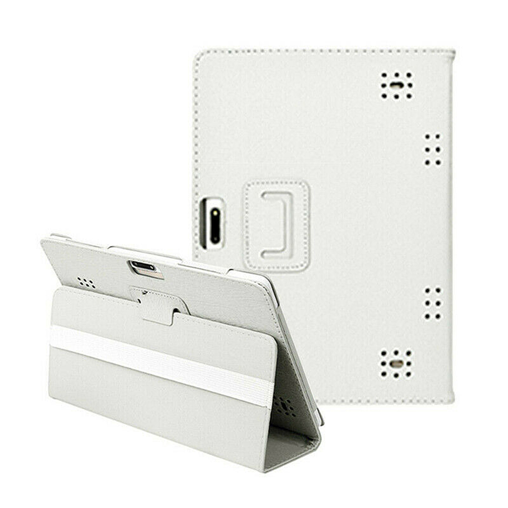 Universal Protection cover Leather Case for 10 10.1 inch Android Tablet PC Foldable Tablet Cases Protective Cover: white