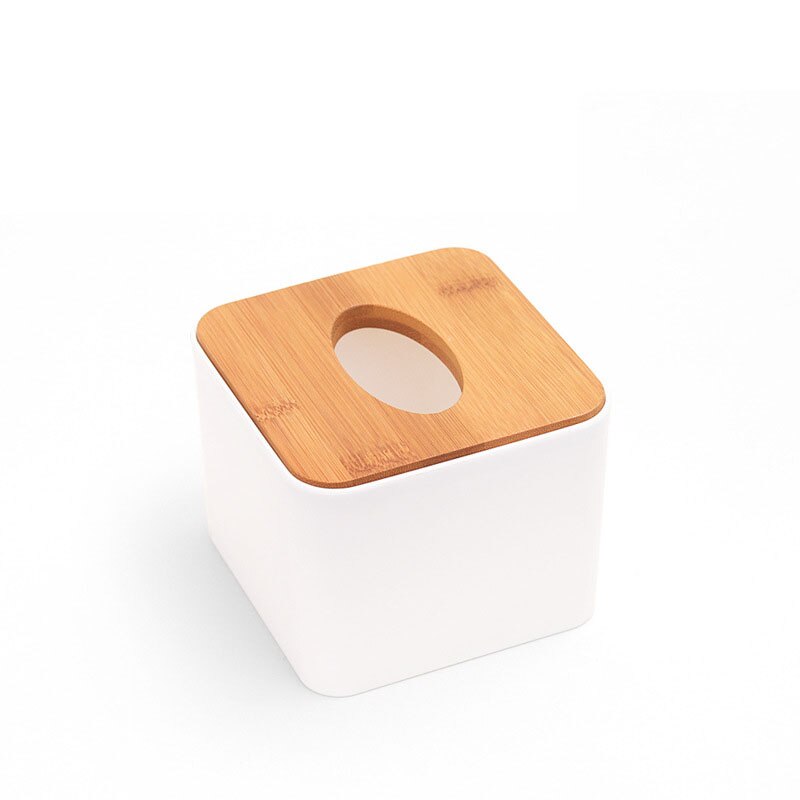 Solid Wood Napkin Holder Square Shape Wooden Plastic Tissue Box Case Home Kitchen Paper Holdler Storage Box Accessories: Small square