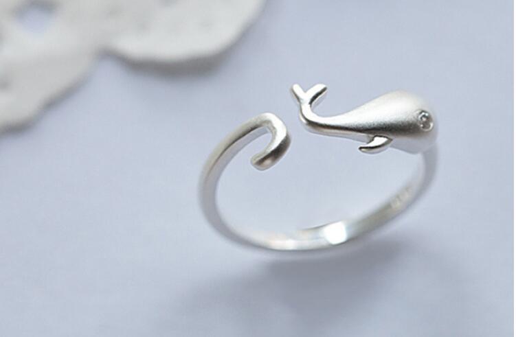 Charmant Open Fish Ring Voor Vrouwen Vintage Boho Party Ringen Gothic Punk Sieraden Cadeaus Voor Meisjes