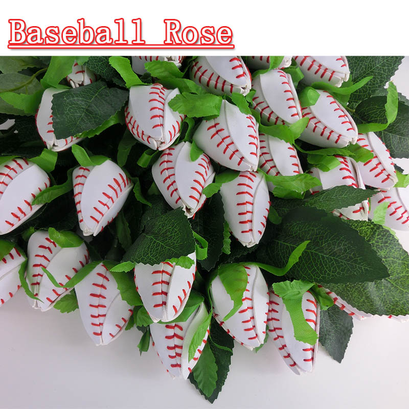 Baseball Rose Long Stem - Baseball Themed - Sports... – Vicedeal