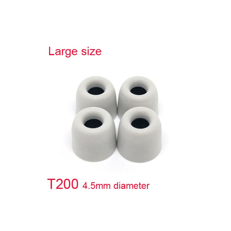 ANJIRUI T200 (LMS) caliber Ear Pads Memory Foam tips Sponge T200 ear pads cotton for in ear headphone C set Headsets accessories: T200 L 13.5mm gray