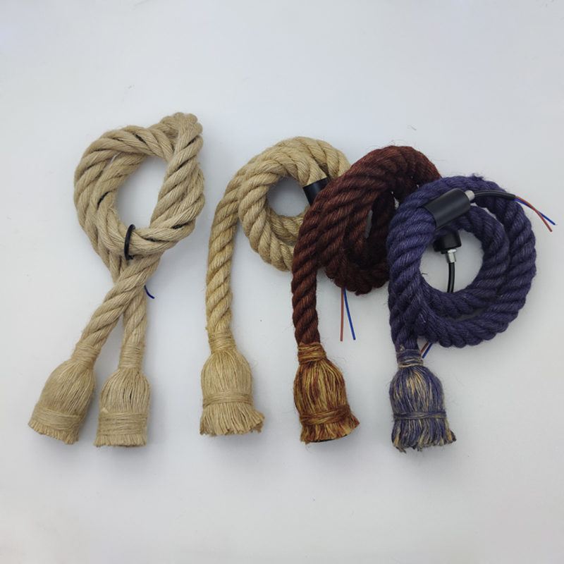 Vintage Henneptouw Hanglampen Zolder Persoonlijkheid Industriële E27 Indoor Verlichting Voor Loft/Woonkamer/Bar Retro Opknoping lamp