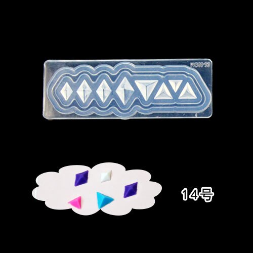 1 stks/partij 3D decortive Acryl Nail Art Mold Tips Decor DIY Verschillende Stijlen Transparant: 14