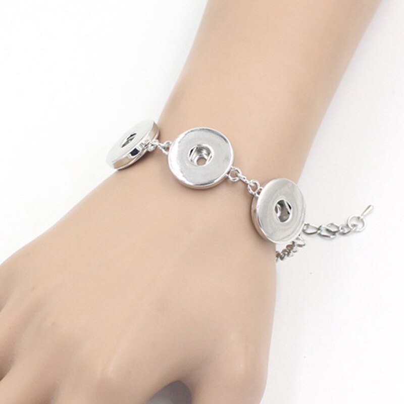 1PC Nuovo Chunky 18mm button Monili Del Braccialetto, FAI DA TE Intercambiabili 3 Tre Braccialetti FAI DA TE per le donne A Scatto Gioielli Pulsera