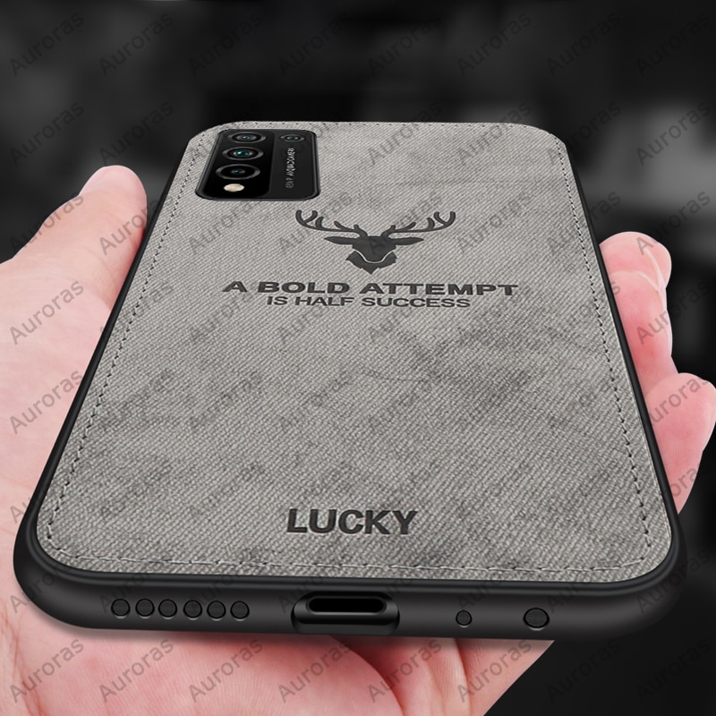 Auroras For HONOR 10X Lite Case Luxuy Brand Cloth Texture Elk Back Deer Cloth Soft Cases For Honor 10X Lite Cover