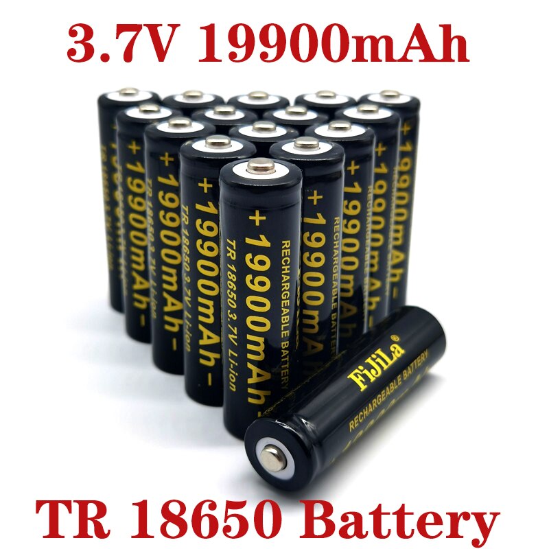 Batterie rechargeable Li-Ion 18650, 3,7V, 19900 mAh, pour lampe à LED chaude, de , 1 à 20 pièces