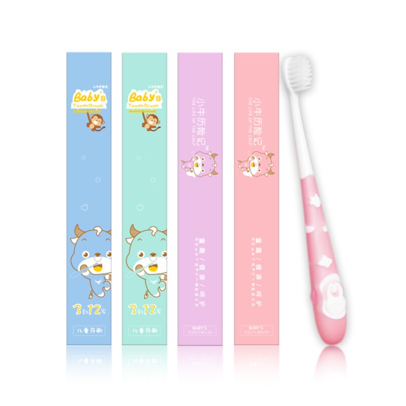 Color Box Individually Packed 3-12 Year Old Cartoon Model Without Fluorescent Agent Toothbrush Soft Bristles Children Toothbrush