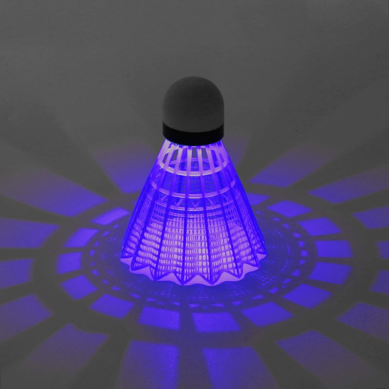 3pcs LED Luminous Badminton Dark Night Colored Plastic Foam Glowing Shuttlecocks