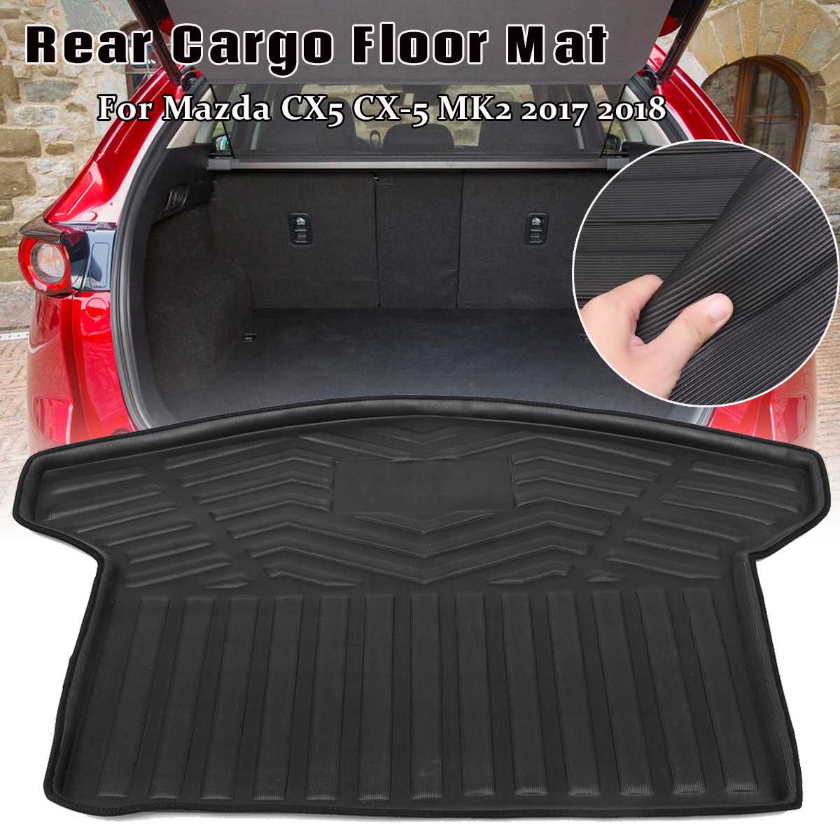 Cargo Auto Kofferbak Mat Cover Floor Tapijt Modder Pad Kick Lade Boot Liner Protector Voor Mazda CX-5 CX5 MK2