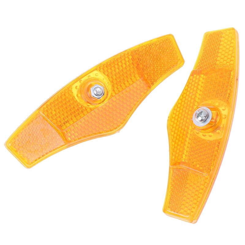 2 Stuks Geel Mountainbike Spaken Reflecterende Strips Fiets Reflectoren Fiets Waarschuwing Verlichting Wiel Lichten Spoke Lights