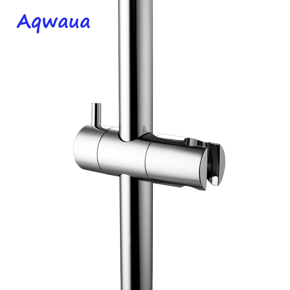 Aqwaua Hand Held Shower Head Holder for 19-25mm Slider Bar Height & Angle Adjustable Sprayer Holder Shower Rod Replacement