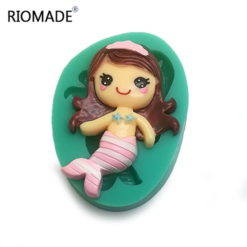 Mermaid Fondant Mallen Cake Decorating Gereedschap Sea Star Siliconen Mal Chocolade Cupcake Dessert Voor Polymeer Klei Bakvorm: F0957RY