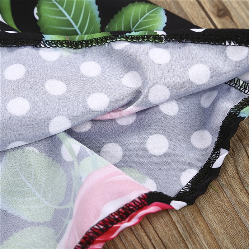 Cute Child Girls Summer Dress Kids Girl Floral Dot Backless Dresses Baby Girls Party Strap Princess Dress Swing Dresses