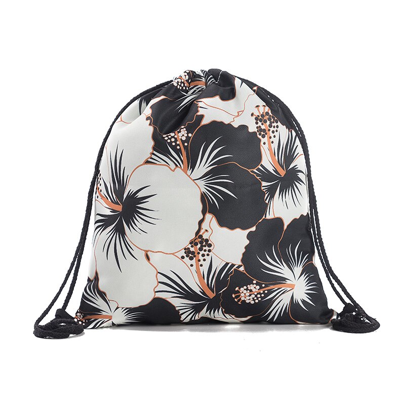 Cute Travel Drawstring Bag Small School Bag Printing Drawstring Backpack Drawstring Rucksack: 4757-15