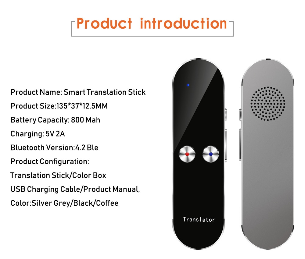 K8 smart voice translator 70 languages translator multi-language T8 translator smart voice translation stick