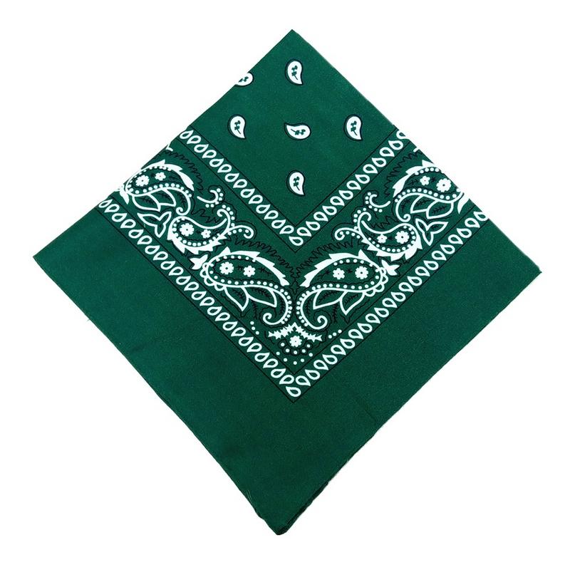 Bandana de style Hip Hop, châle carré de 55Cm, bandeau Paisley imprimé en noir et rouge pour femmes, hommes, garçons et filles,