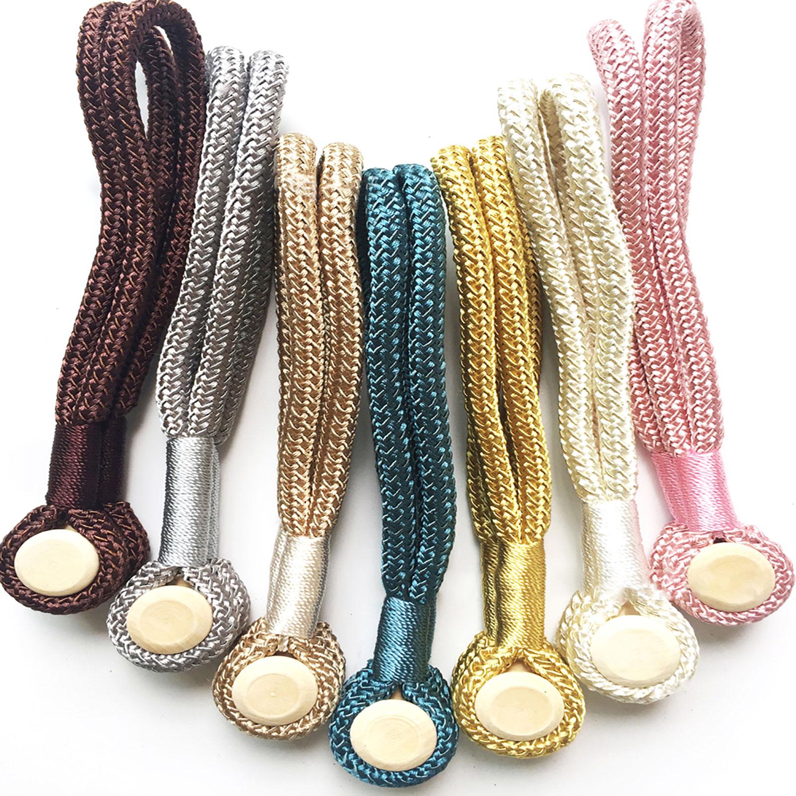 Trwała podwójna lina magnetyczna drewniana klamra klamra magnetyczna oprawa z kurtyną klamra lina taśma robić marszczenia zasłna pasek ozdoba domu