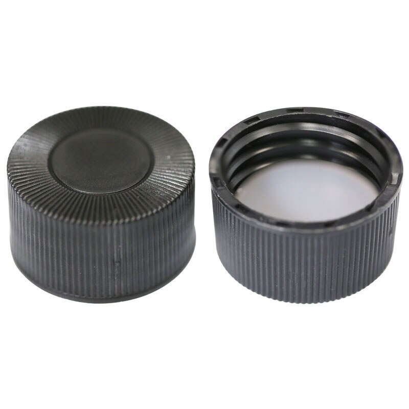 COD Chromatography Vial Cap EPA Storage Bottle Cover 22mm White Open-topped Polypropylene Cap With PTFE/Silicone Septa 100/PK