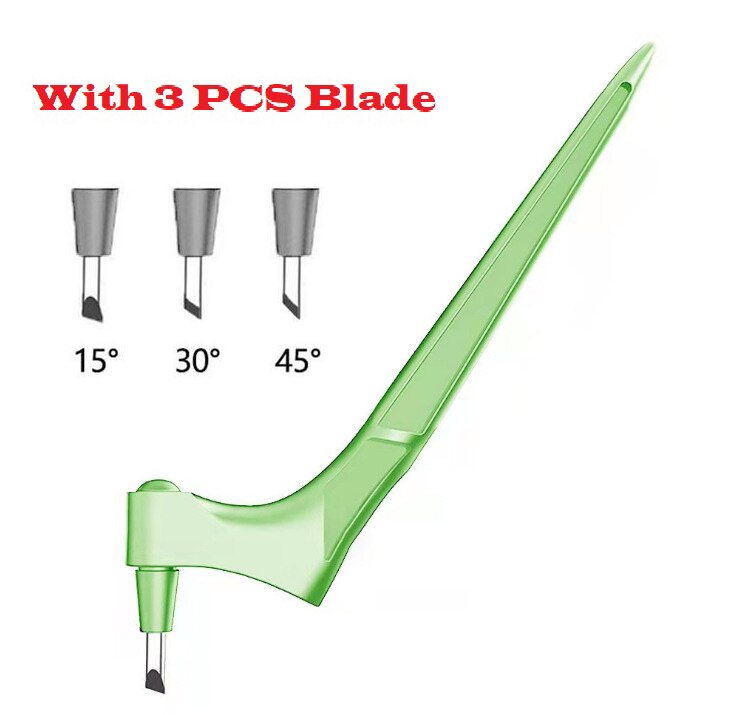 DIY Art Cutting Tool Craft Cutting Kinfe with 360 Rotating Blade Safety Cutter Paper Knife with Engraving Board for Cutting Pen: green set