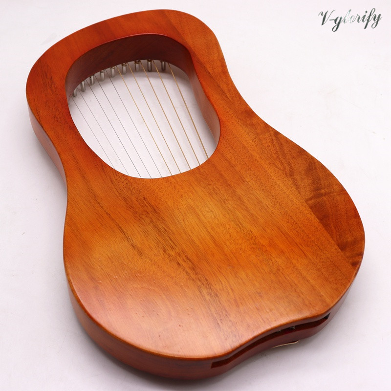 Lier Harp 10 String Houten Metalen Snaren Kleine Harp Okoume Hout String Instrument Met Stemsleutel Reinigingsdoekje Voor Beginner