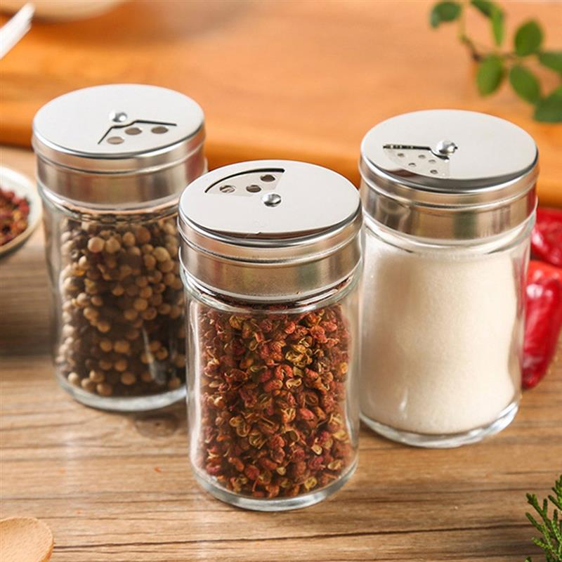 1Pc Glas Keuken Peper Spice Shaker Zout Kruiden Kan Cruet Kruiderij Fles Koffie Suiker Seal Pot Kruiden Shaker