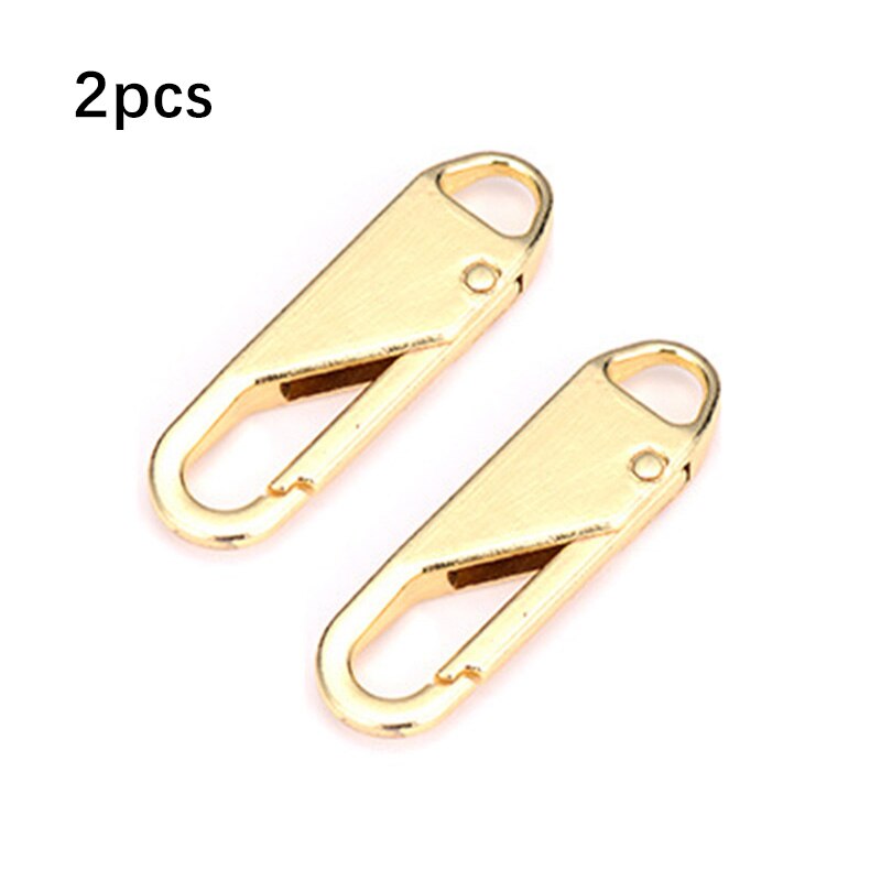 12PCS Instant Zipper Universal Instant Fix Zipper Repair Kit Replacement Zip Slider Teeth Rescue Zippers for 3 Different Size: 2pcs Shallow gold