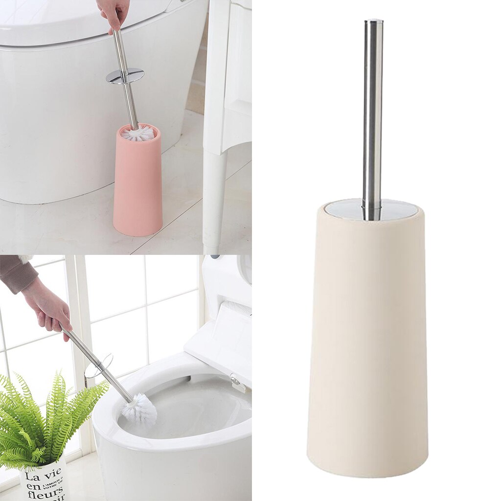 Toiletbørste langt håndtag badeværelsesskål skrub rengøringsbørste grøn