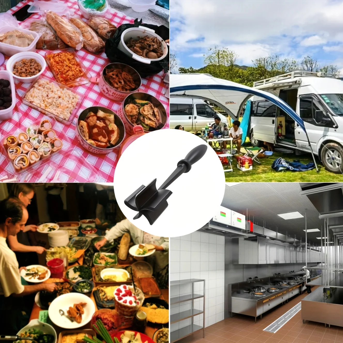 Vlees Chopper Keuken Gemalen Rundvlees Stamper Mengen Slijpen en Stampende Spatel Vlees Schraper voor Vleesmolen Thuis Gadgets