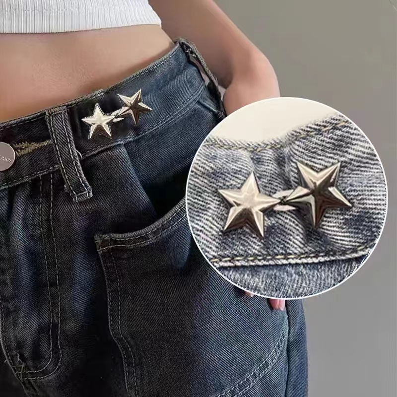 Herramienta de ajuste de cintura para pantalones vaqueros con hebilla de cintura Invisible sin costuras ajustable para persona perezosa