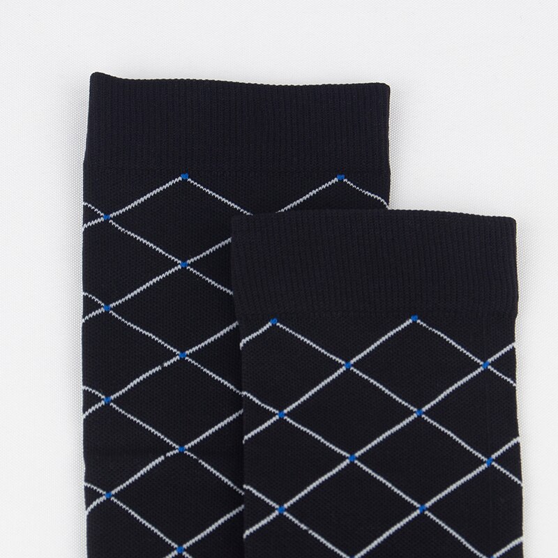 Compression Stockings Unisex Black Series Dot Striped Star Square Shaped Elastic Outdoor Prevent Varicose Veins Reduce Fatigue