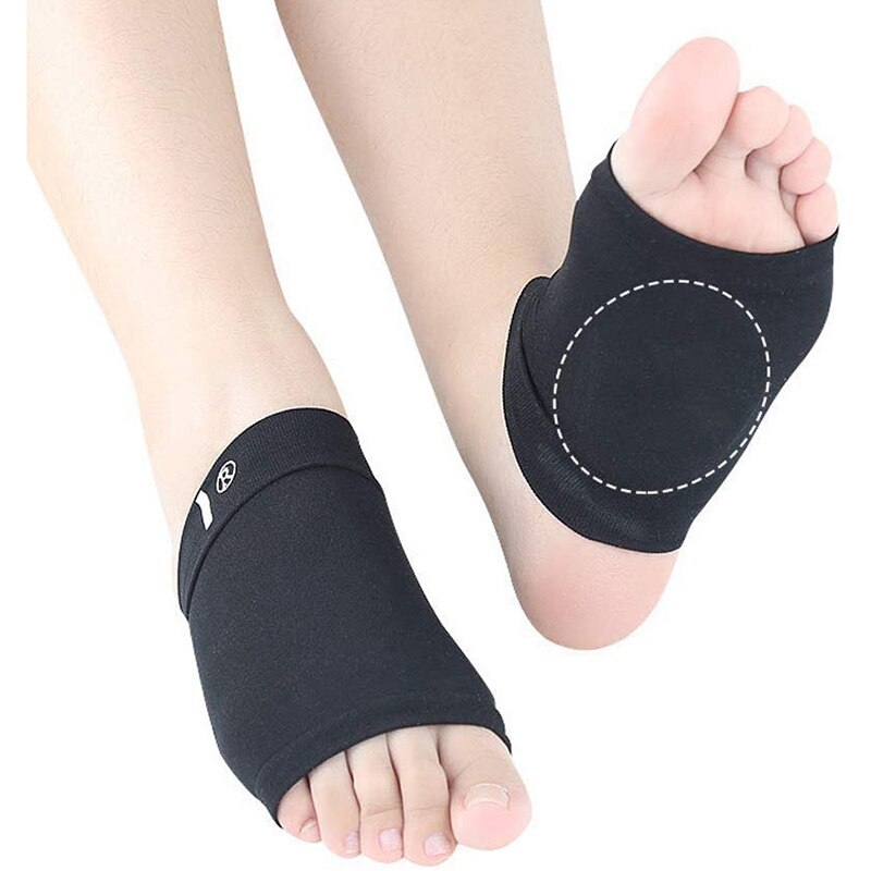 Compression Arch Support with Comfort Gel Pad,Arch Brace for Flat Feet Cushions for Women & Men, Plantar Fasciitis Sleeves Shoe: Black