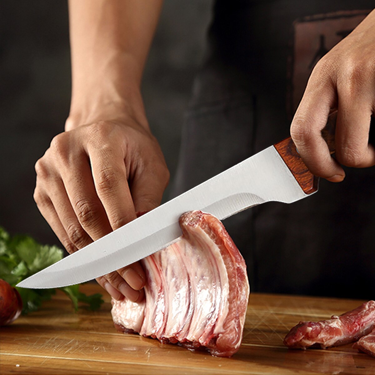 Stainless Steel Slaughter Multipurpose Knife Slicing Boning Meat Cleaver Scimitar Outdoor Fishing Knife Cutting Kitchen Knives