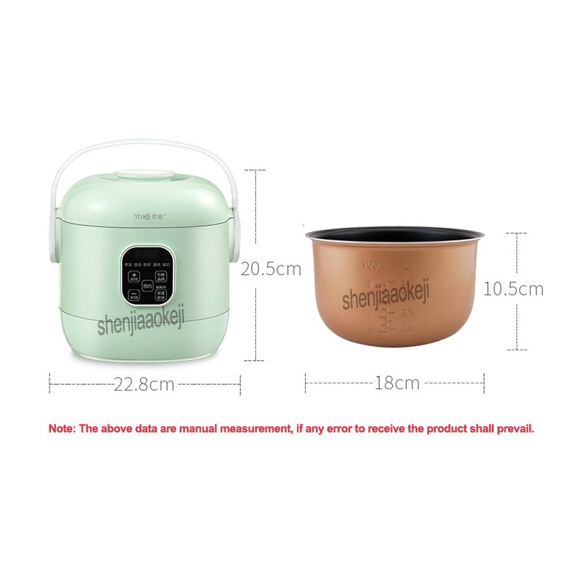 Rice cooker Y-MFB10 Mini Cooking pot Intelligent Non-stick Rice Cooker Chassis heating kitchenware with LCD display 2L 220v