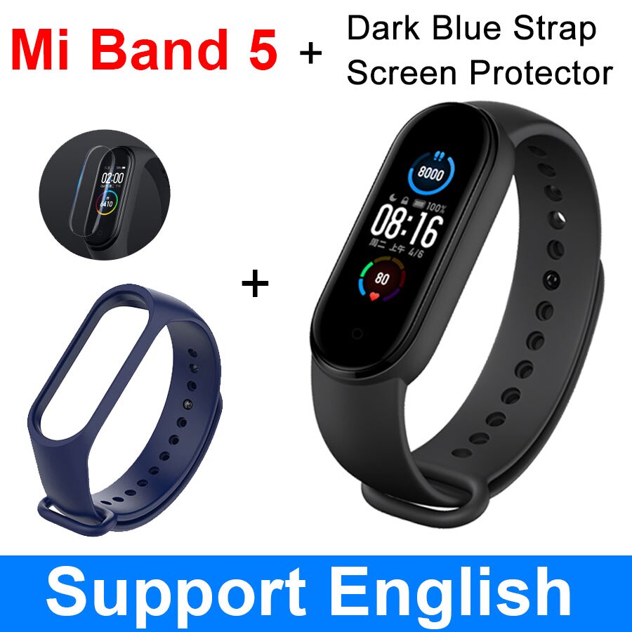 Xiaomi Mi Band 5 Smart Bracelet AMOLED Touch Screen Miband 5 Smartband Fitness Wristband Bluetooth Sport Waterproof Smart Band