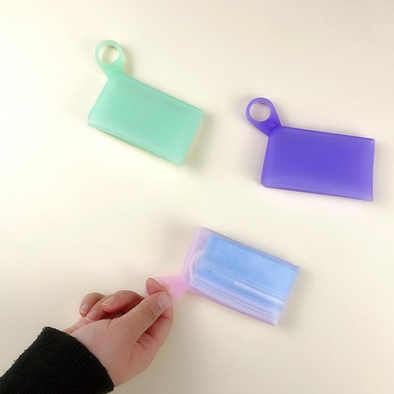 1 stuks dozen maskers bewaren siliconen masker tijdelijke opslagclip opvouwbare draagbare waterdichte doos om maskers op te bergen dozen maskers bewaren houder